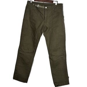 Black Diamond Pants Men's Medium 34x31  Double Knee Belted Cotton/Nylon NWOT